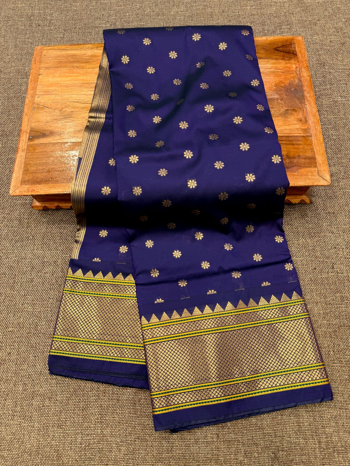 Experience luxury and tradition redefined with the Prominent Kalanjali Paithani Saree with Running Blouse Piece – a perfect addition to your collection in your Wardrobe.
